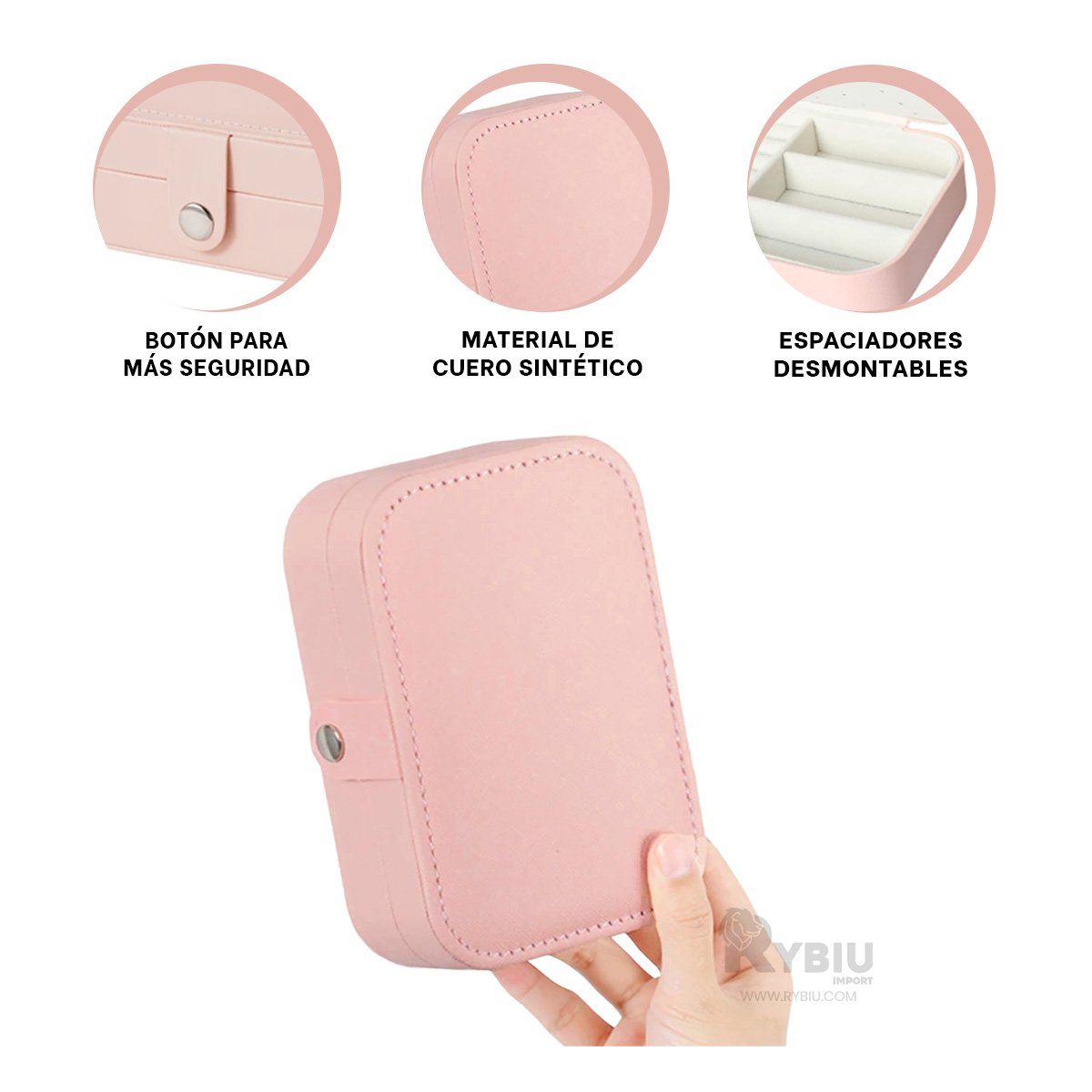 GENERICO - Joyero para Anillo Matiz Rosado Bebe Y+Regalo Stickers