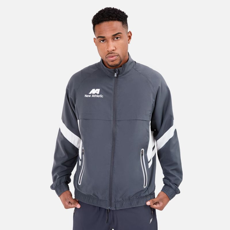 NEW ATHLETIC - Cortaviento New Athletic Logan Plomo Con Blanco Hombre