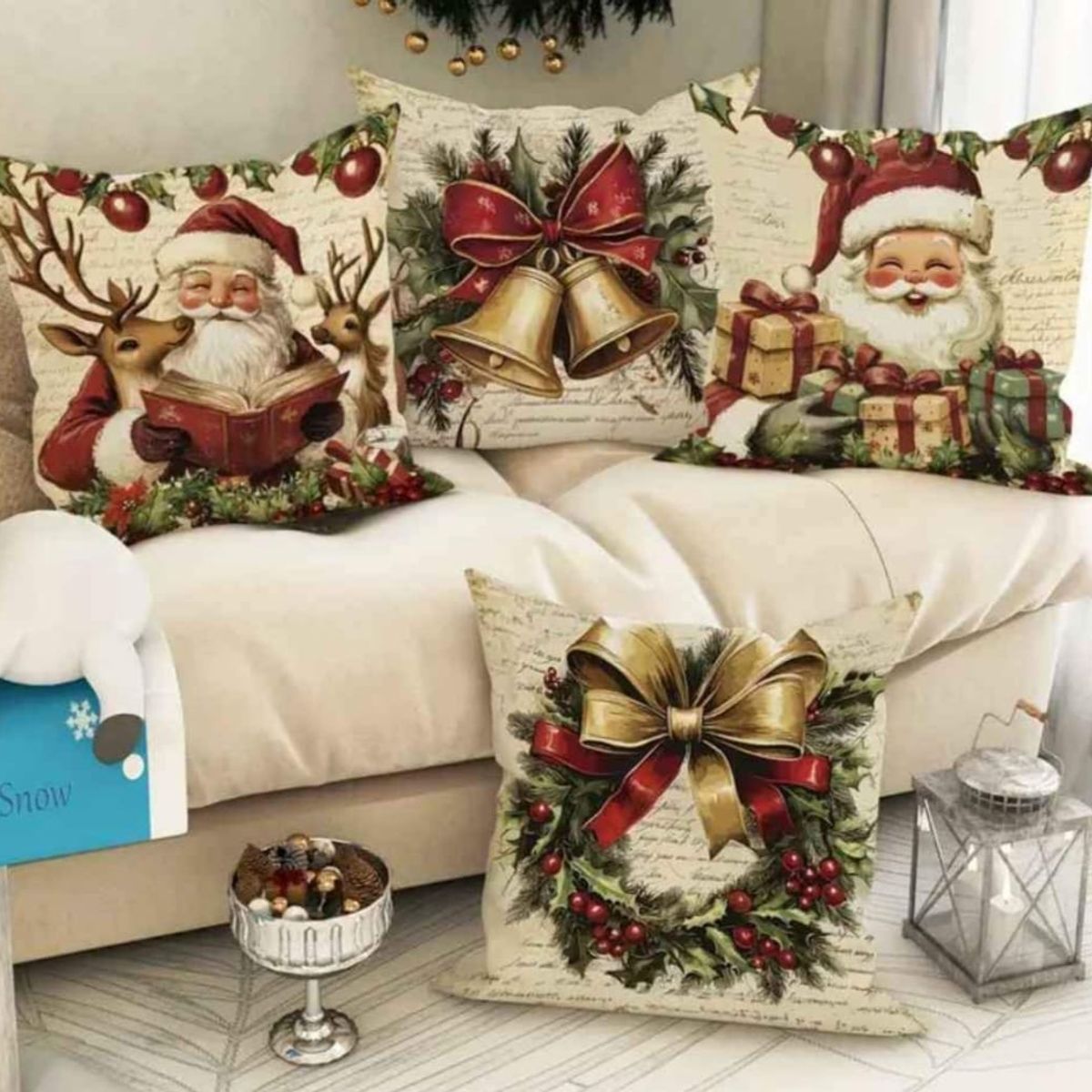 GENERICO - Cojin Navideños pack de 4