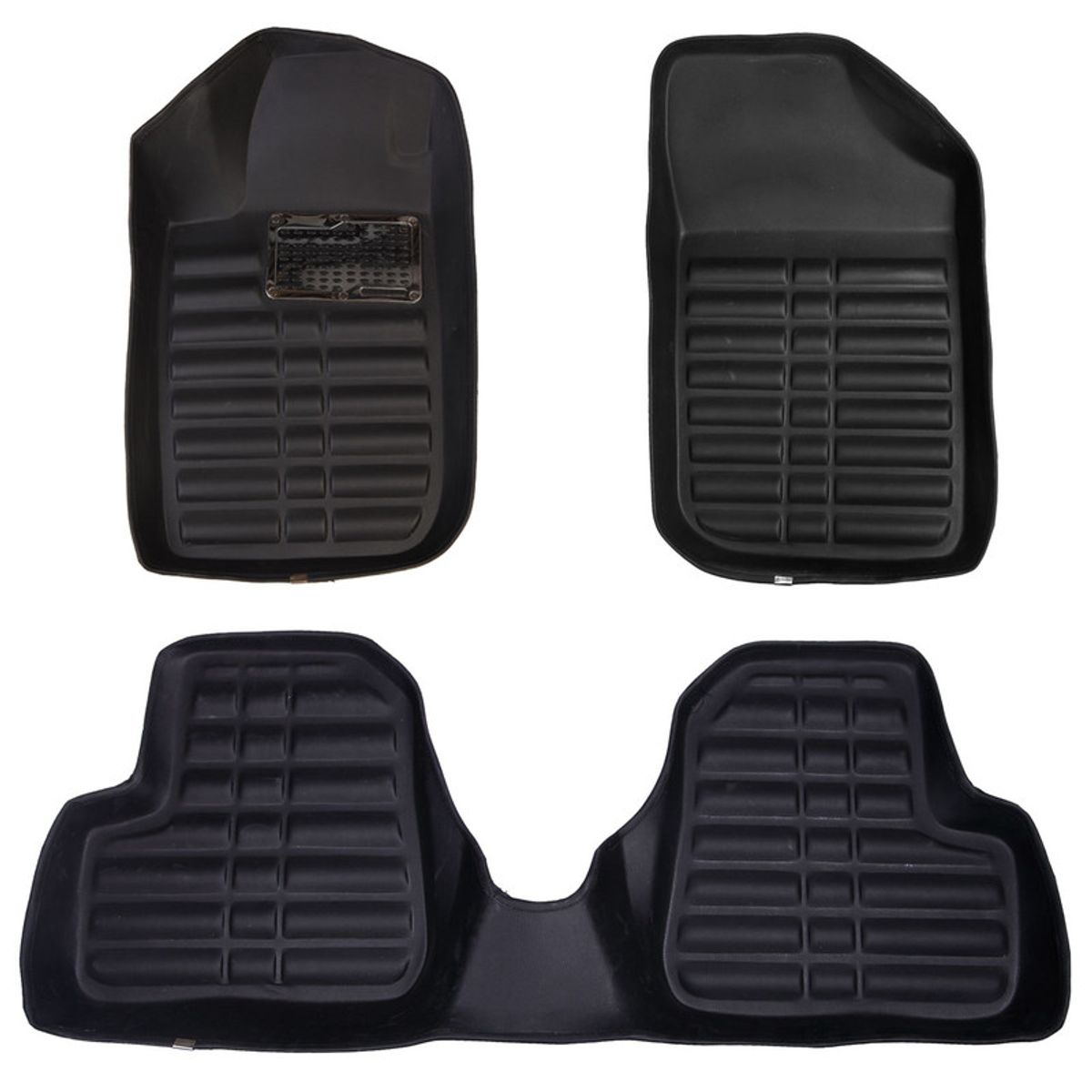 GENERICO - Set Piso Bandeja 3 Piezas Ecocuero Universal Auto Camioneta