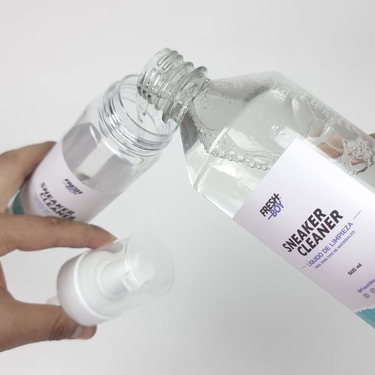 FRESH BOY - Limpiador Premium 500 ML Repuesto Limpieza Zapatillas