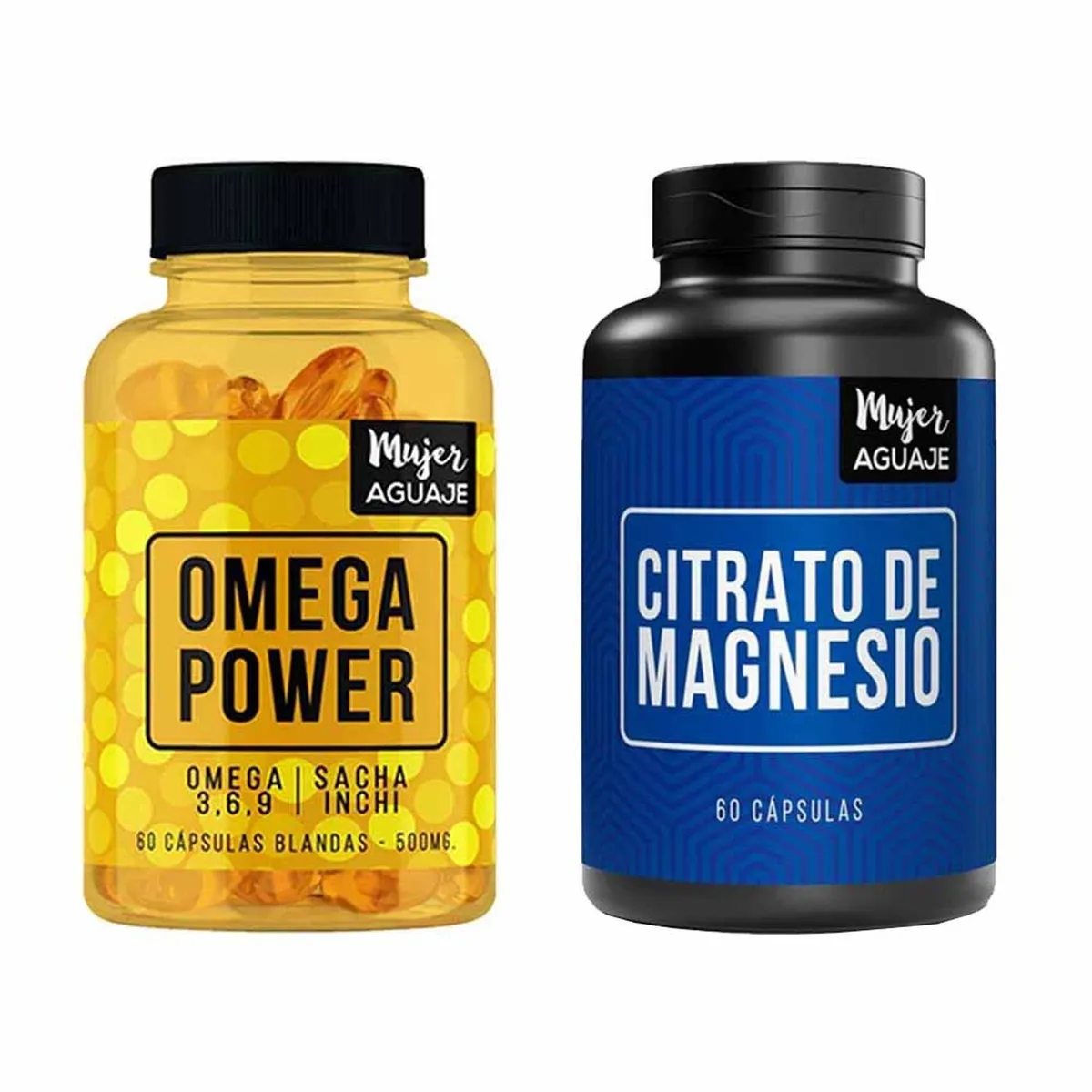 MUJER AGUAJE - Omega Power 60 Cápsulas + Citrato Magnesio 60 Cápsulas Mujer Aguaje