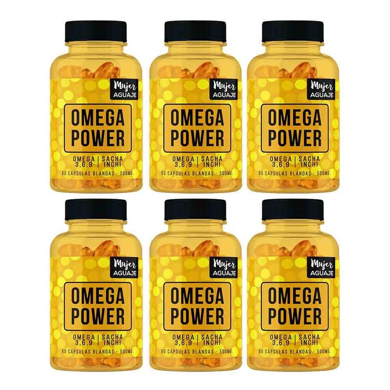MUJER AGUAJE - Omega Power 60 Cápsulas Blandas Mujer Aguaje - Pack x 6