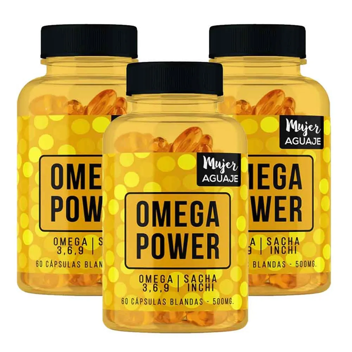 MUJER AGUAJE - Omega Power 60 Cápsulas Blandas Mujer Aguaje - Pack x 3