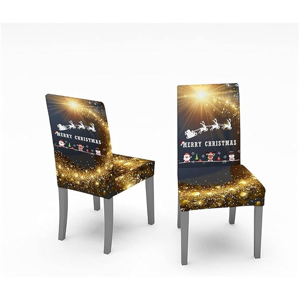 GENERICO - Funda Navideña Para Silla Pack x4