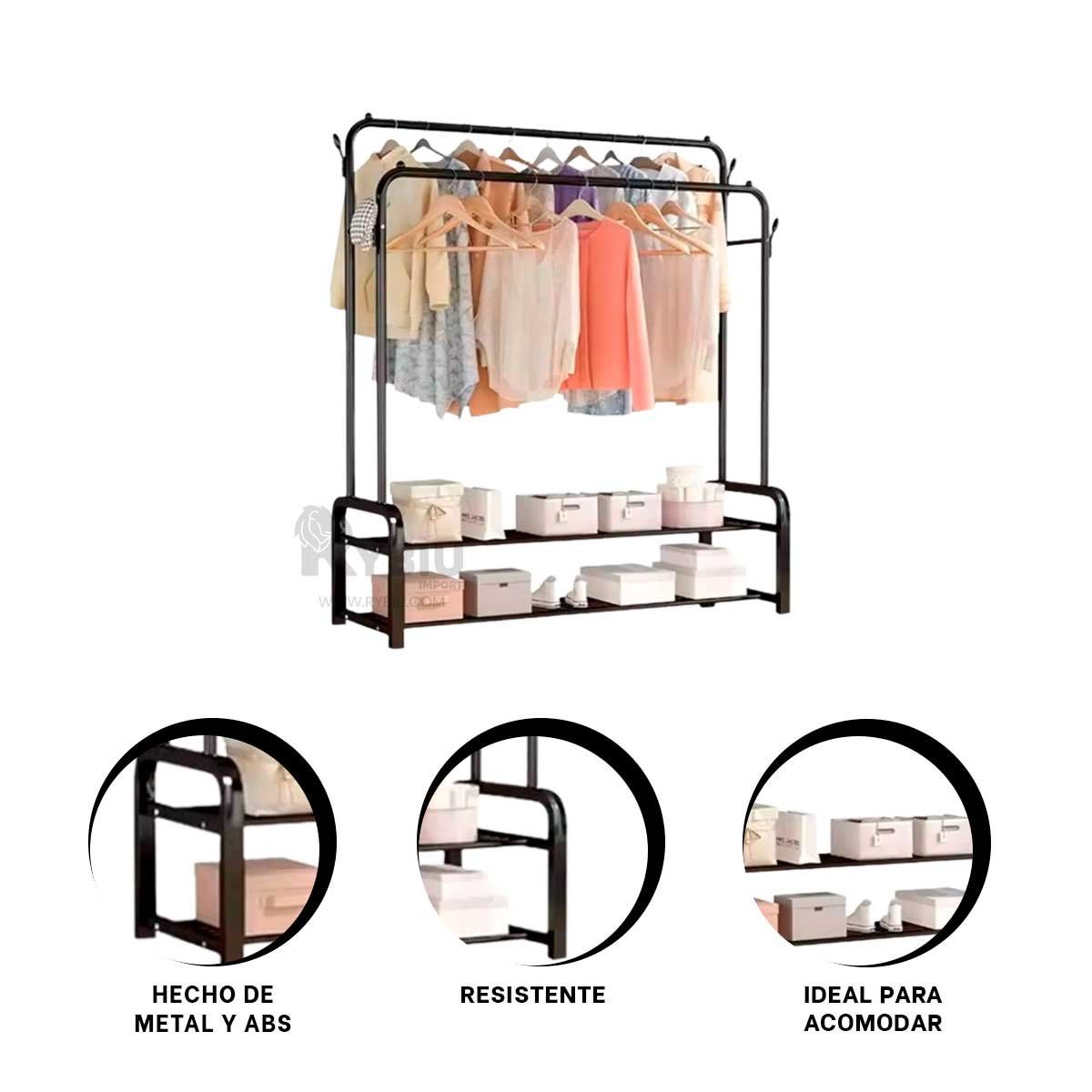 GENERICO - Soporte Organizador de 40kg Tono Negro Y+Post-it Adhesivos