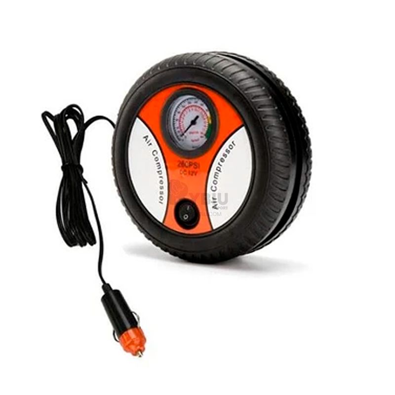 GENERICO - Inflador para Carro DC12V Y+Banderitas Adhesivas
