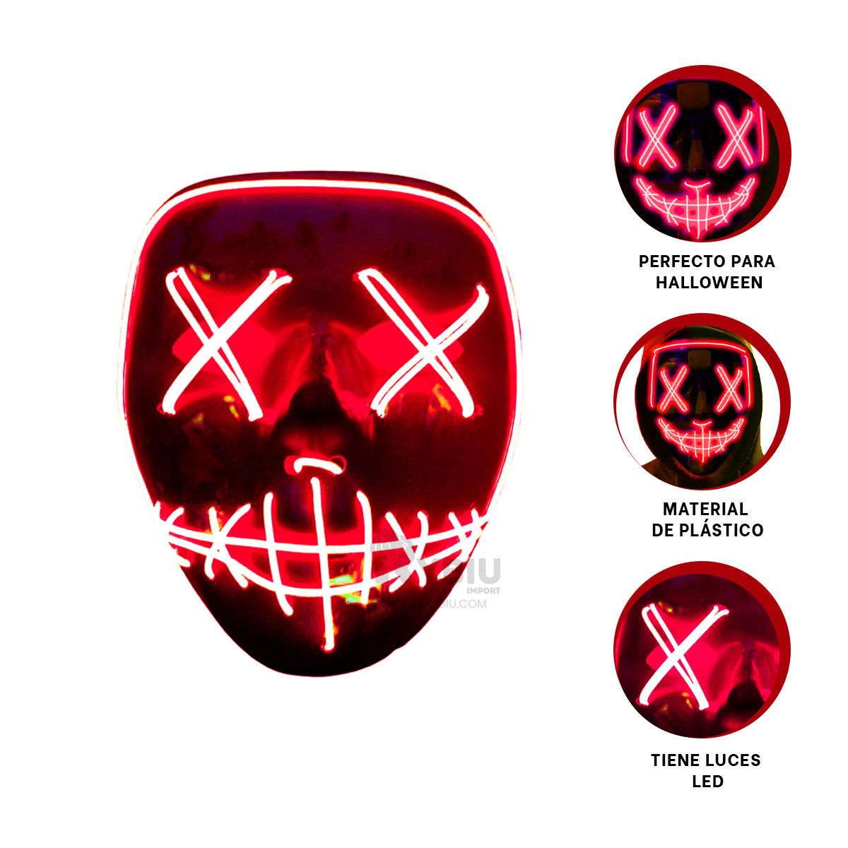 GENERICO - Antifaz Atractiva en Color Rojo Y+Gift MiniAgenda