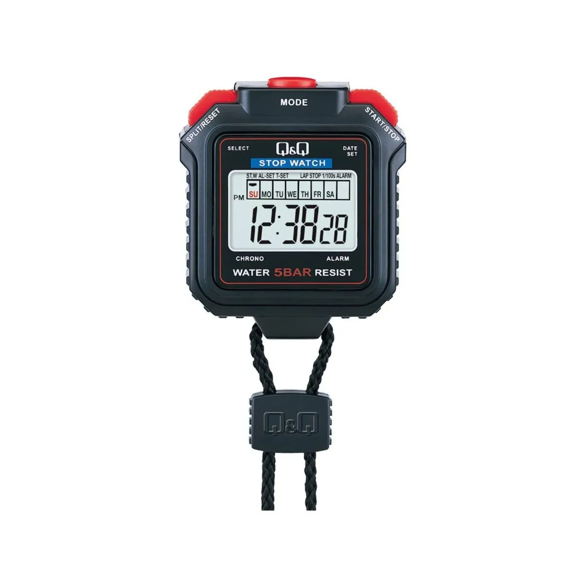 Q&Q - Cronómetro Q&Q HS43 Fechador Alarma Rango Hasta 24 HRS NEGRO