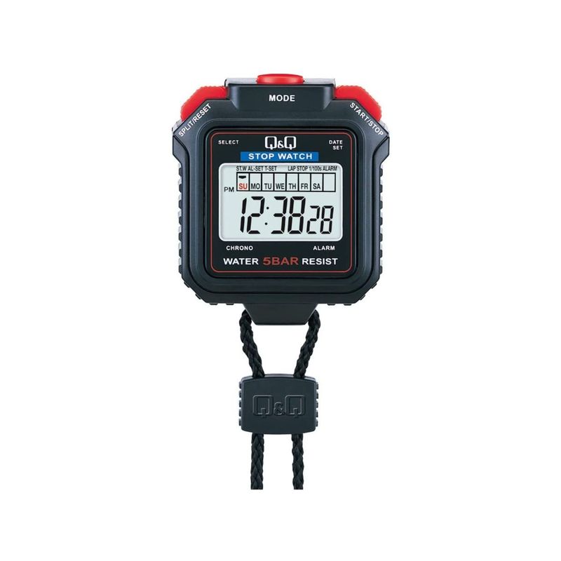 Q&Q - Cronómetro Q&Q HS43 Fechador Alarma Rango Hasta 24 HRS NEGRO