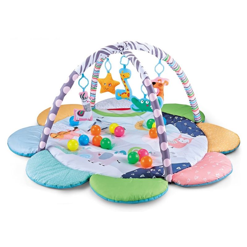 PEQUEÑAS TRAVESURAS - Happy Space Gimnasio Flor para Bebé 2 en 1