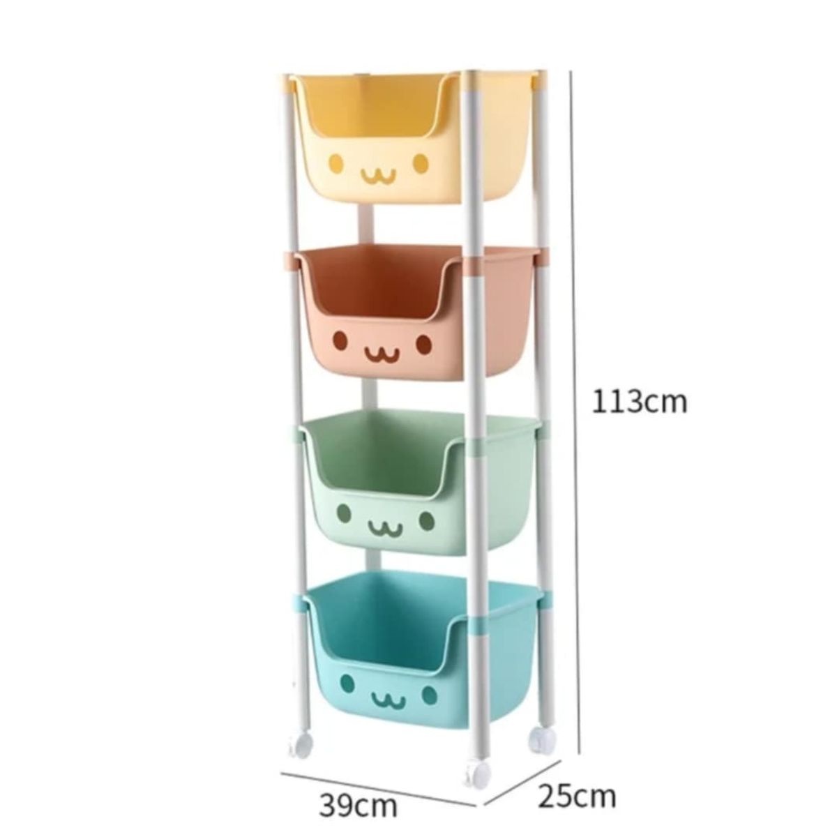 GENERICO - Estante Organizador Multifuncion Kawai Niños Niñas de 4 Niveles Nuevo