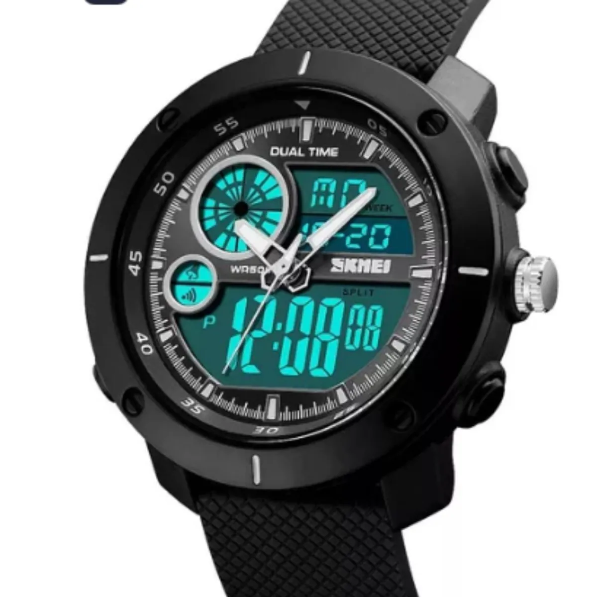 SKMEI - Reloj Hombre Skmei 1361 Sumergible Digital Alarma Cronometro  Negro.