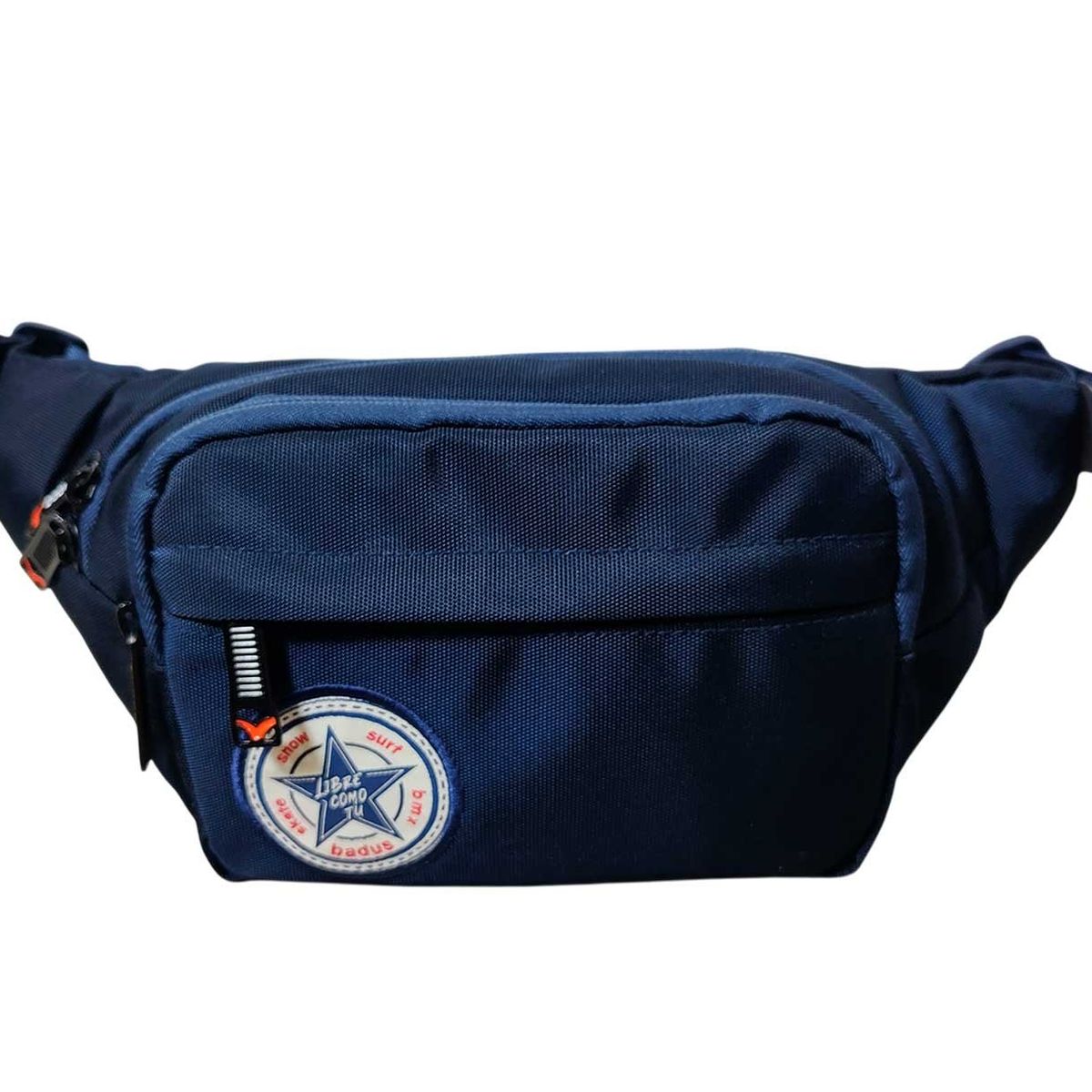 GENERICO - Riñonera Canguro De 4 Compartimientos con Cierre Alta Calidad - Negro