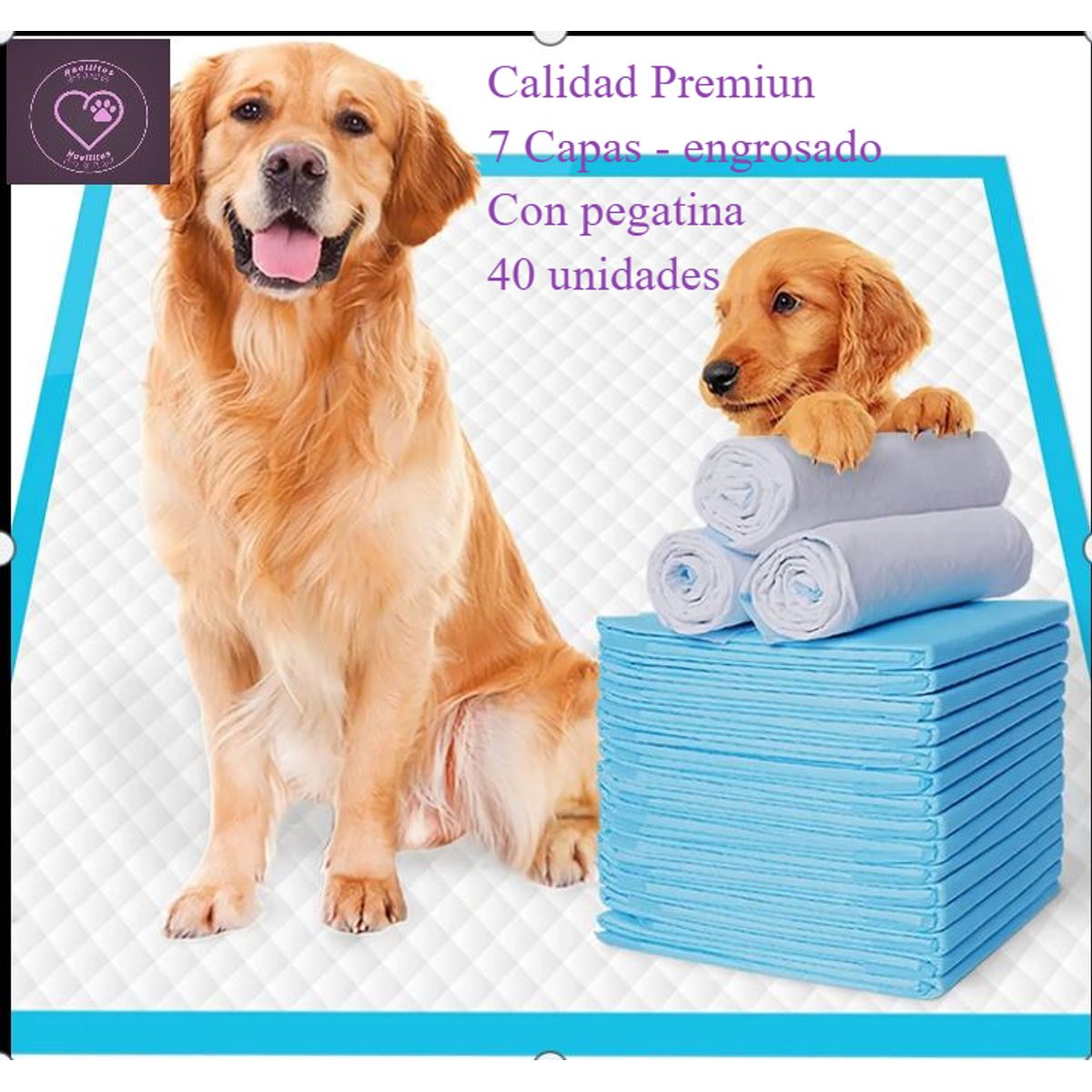 GENERICO - Pañales para mascotas con pegatina Talla L  * 40 UN