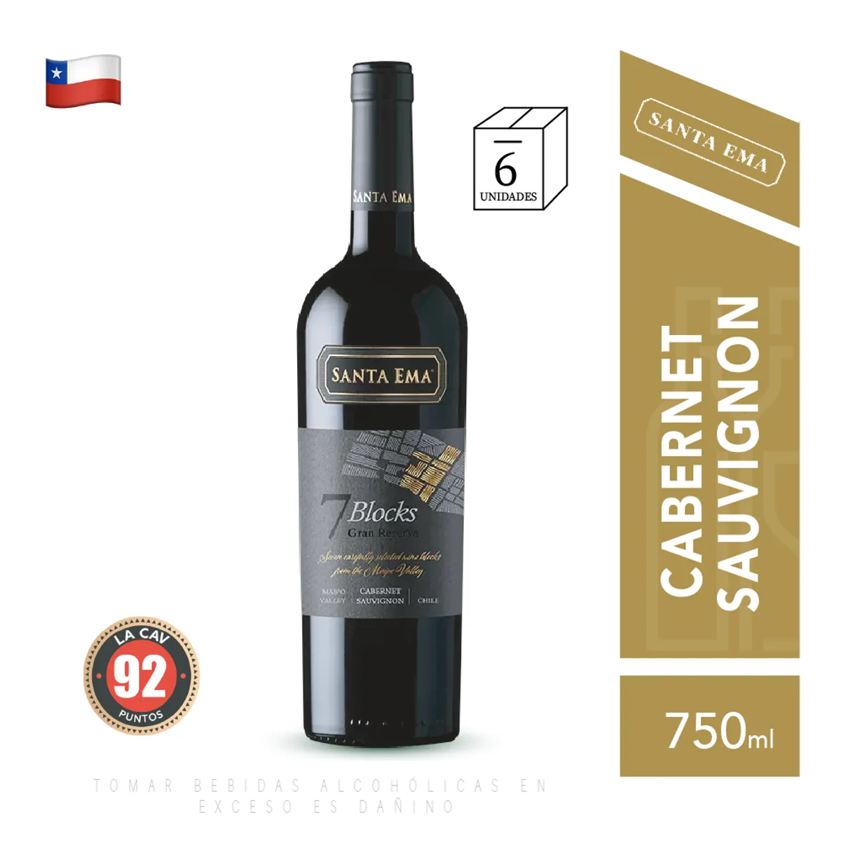 SANTA EMA - SANTA EMA - Blocks 7 Gran reserva Cabernet sauvignon CAJAx6