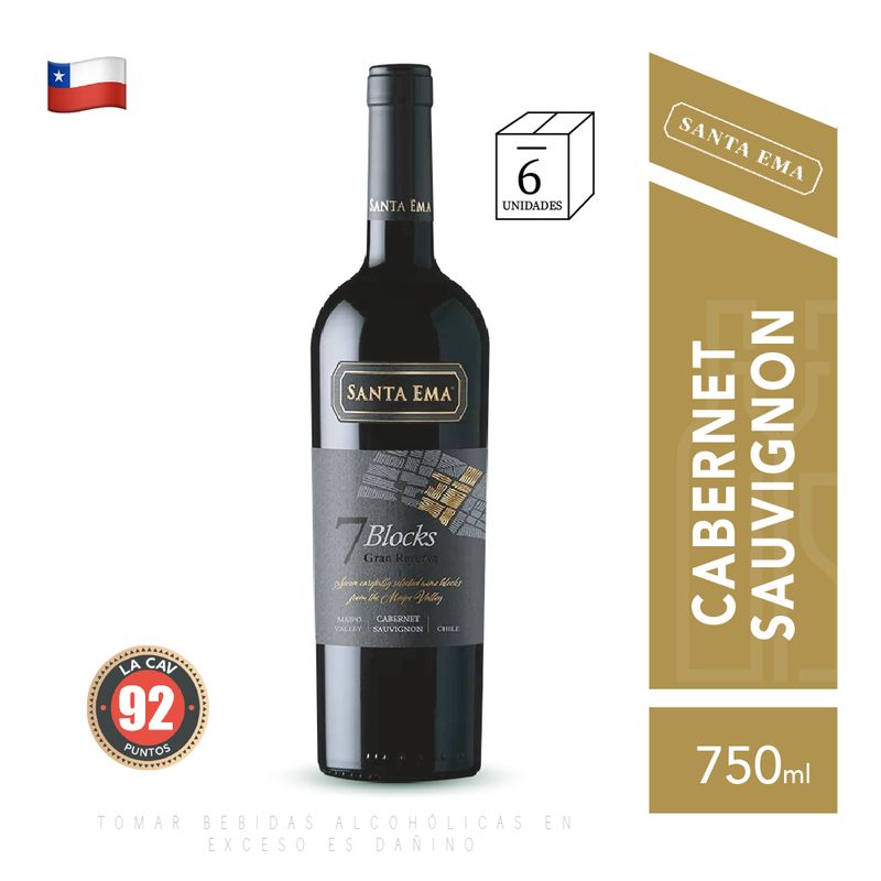 SANTA EMA - SANTA EMA - Blocks 7 Gran reserva Cabernet sauvignon CAJAx6