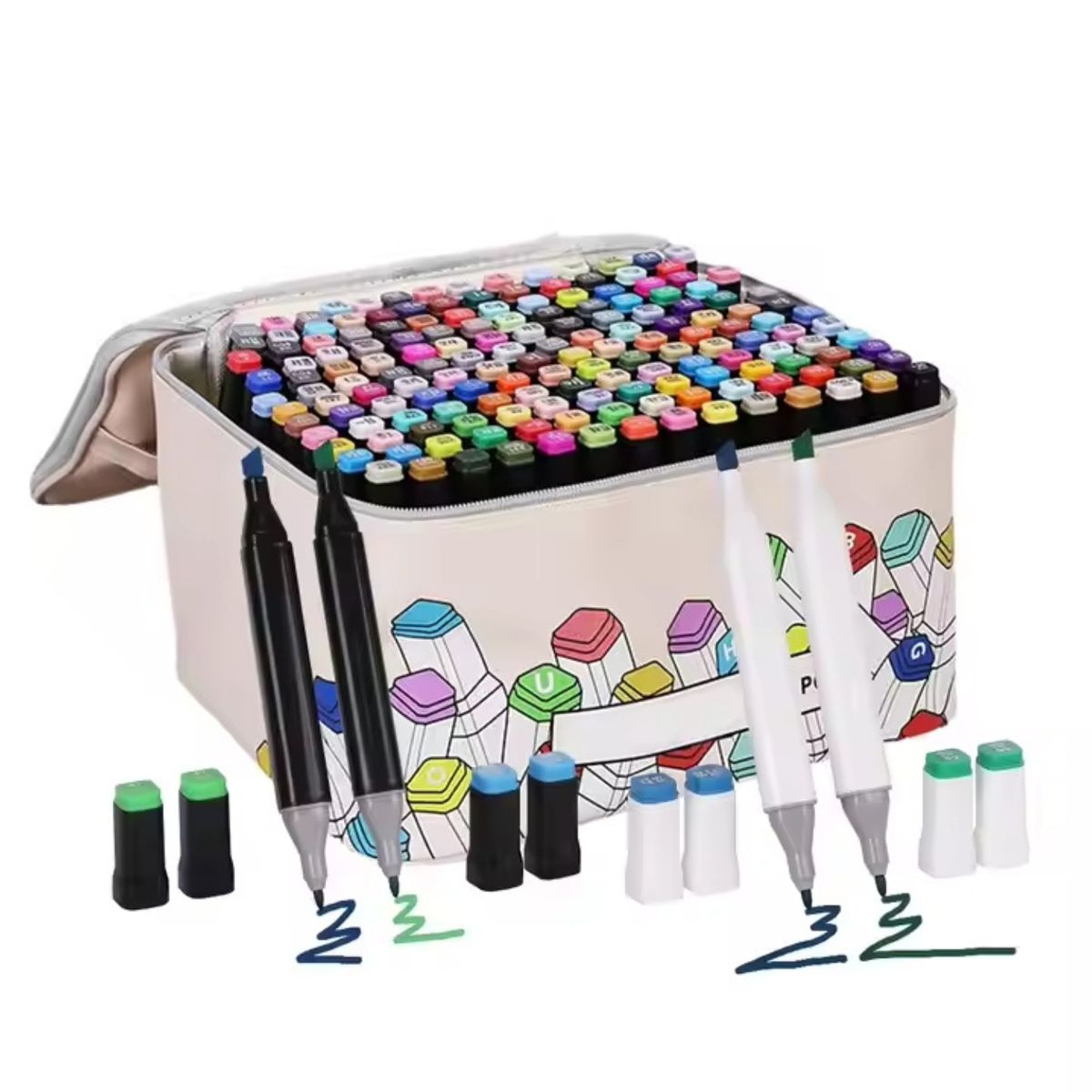 OEM - Plumones Touch 168 Piezas Doble Punta