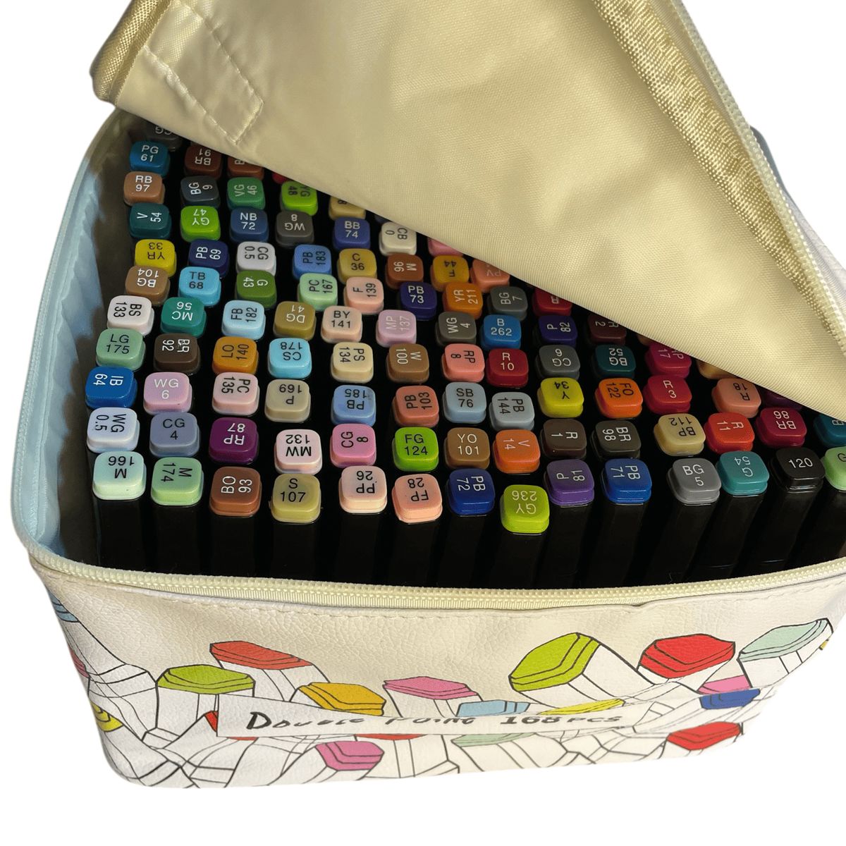 OEM - Plumon grueso y plumon delgado 168 colores doble punta