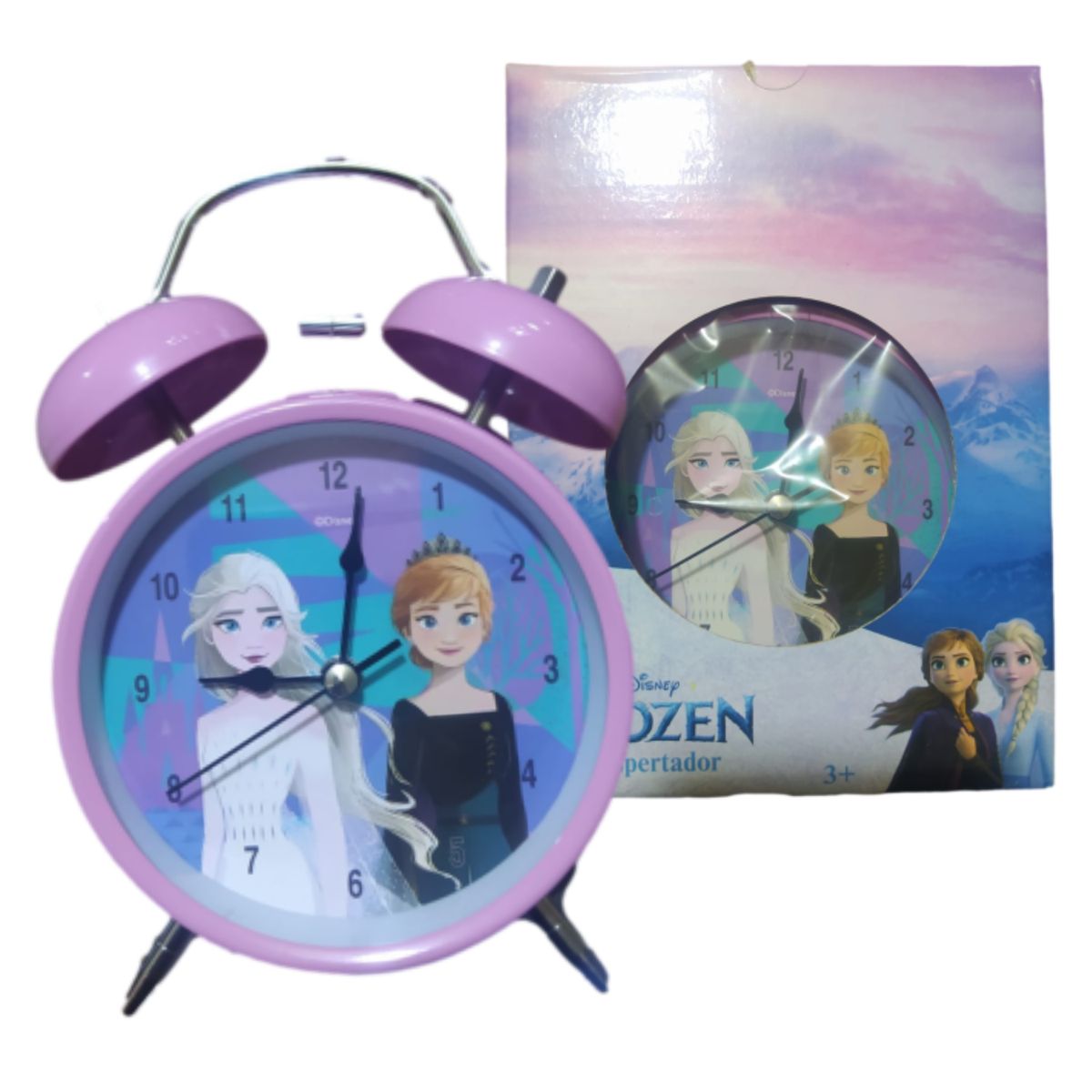 ROMAX - RELOJ DESPERTADOR PRINCESA FROZEN MODELO CAMPANA