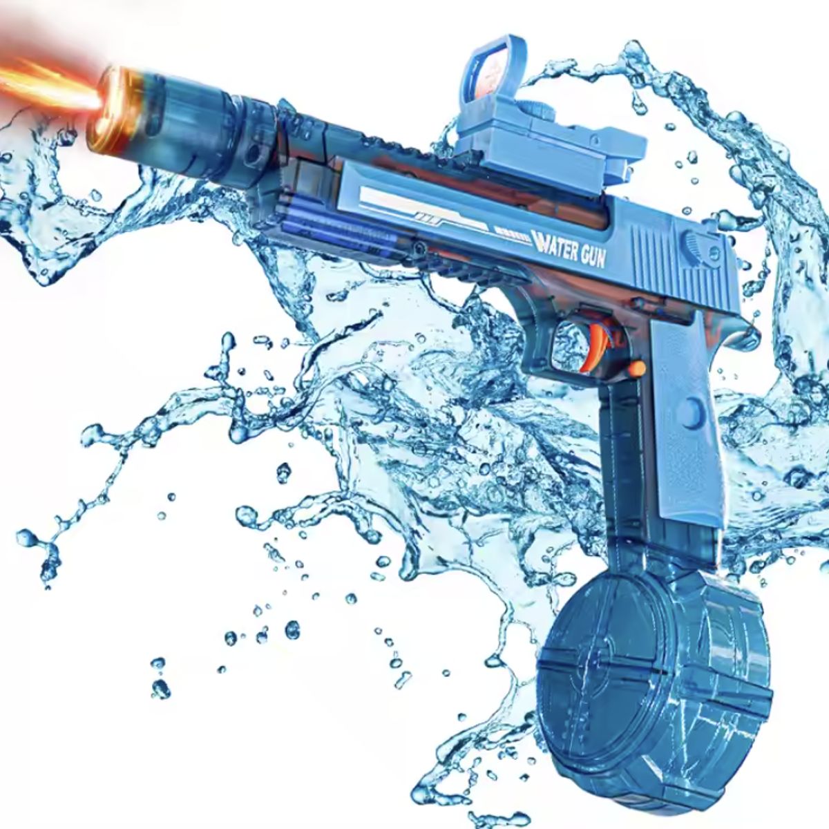 GENERICO - PISTOLA DE JUGUETE LANZA AGUA CON TRACER DE LUCES RGB SONIDO REALISTA