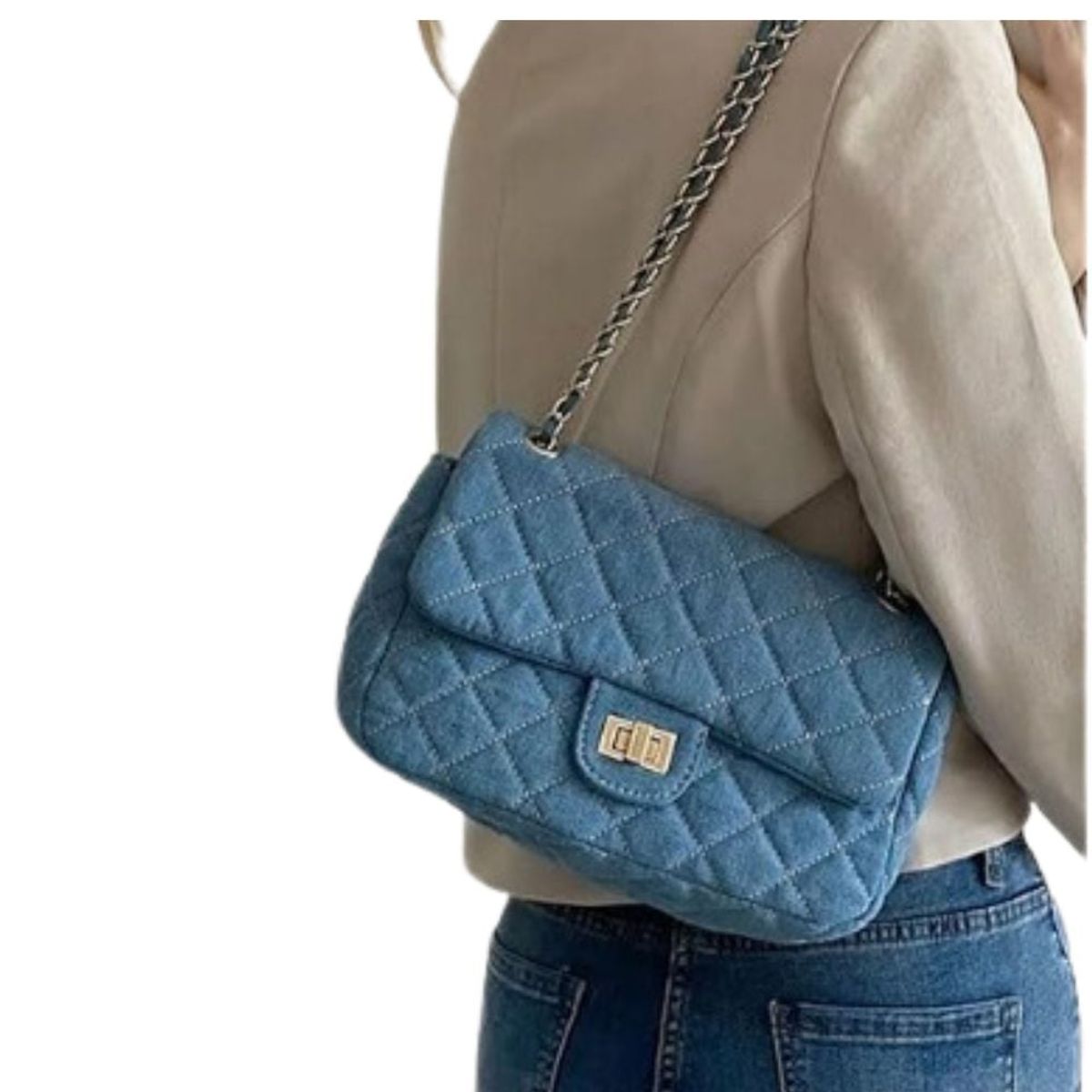 GENERICO - Bolso de hombro de hilo bordado clásico Cadena bolsos cruzado