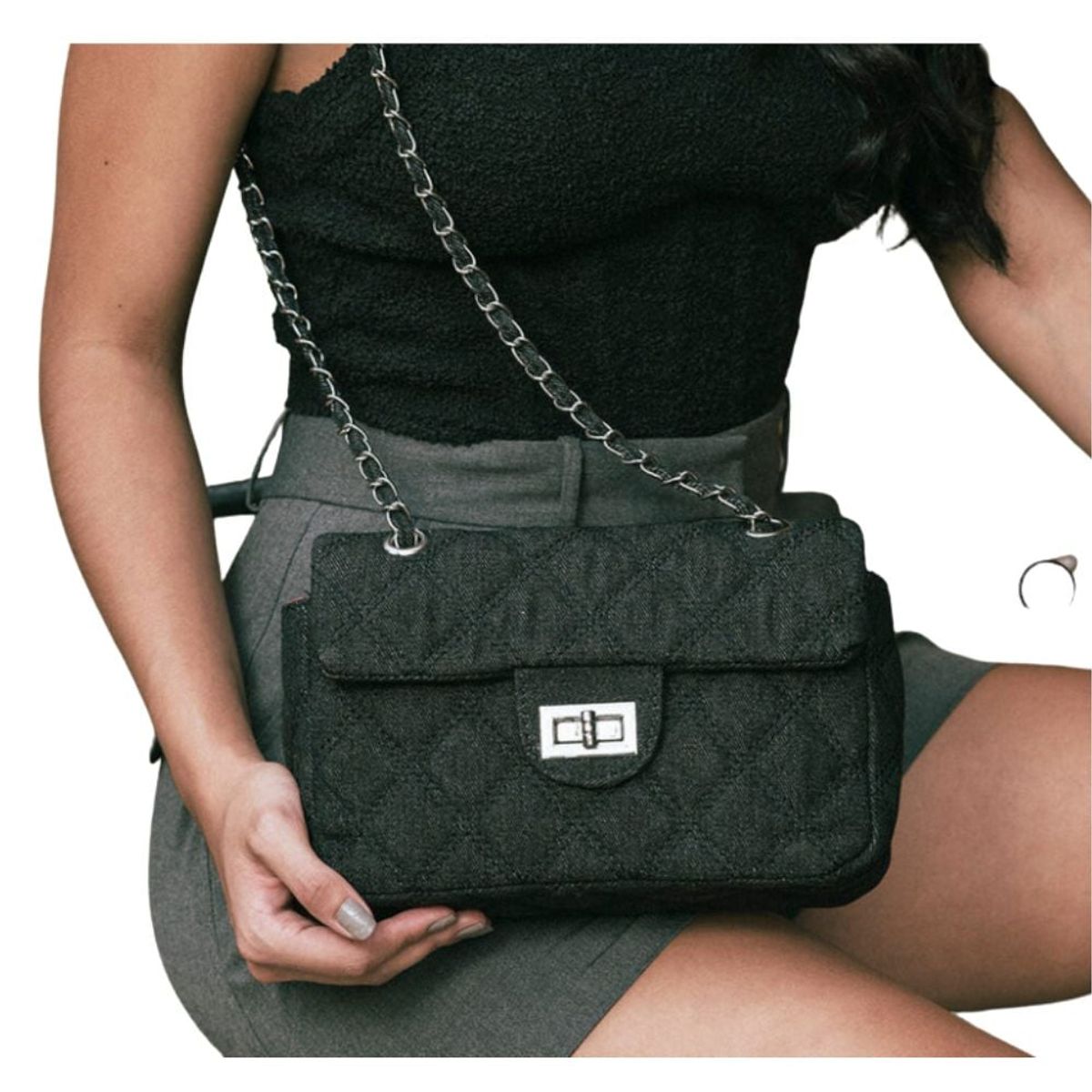 GENERICO - Bolso de hombro de hilo bordado clásico Cadena bolsos cruzado