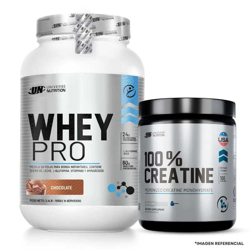 UNIVERSE NUTRITION - Whey Pro 1.1 kg chocolate + 100 % Creatina UN 250g