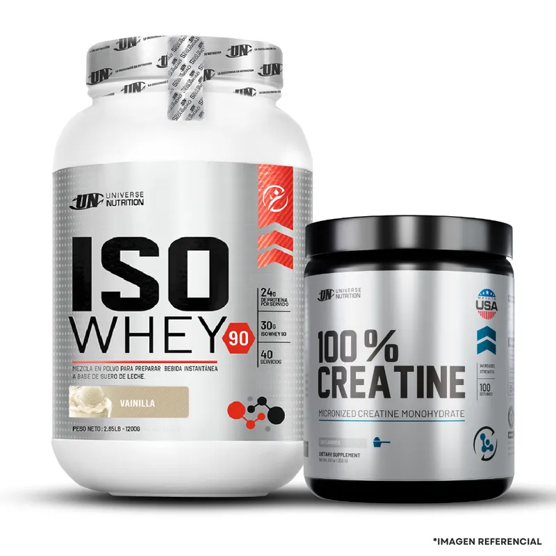 UNIVERSE NUTRITION - Iso whey 90 1.1 kg vainilla + Creatina universe nutrition 250 g