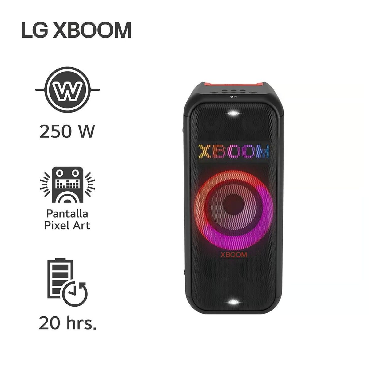 LG - Parlante LG XBOOM XL7S 250W Bluetooth IPX4 Pixel Art