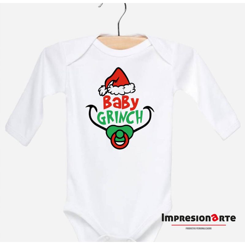 IMPRESIONARTE - Body Bebe Manga Larga BABY GRINCH