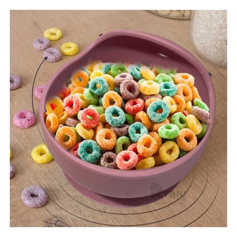 RYBIU IMPORT - Plato para Food Ergonomico Rosa Oscuro Y+Papel de Regalo