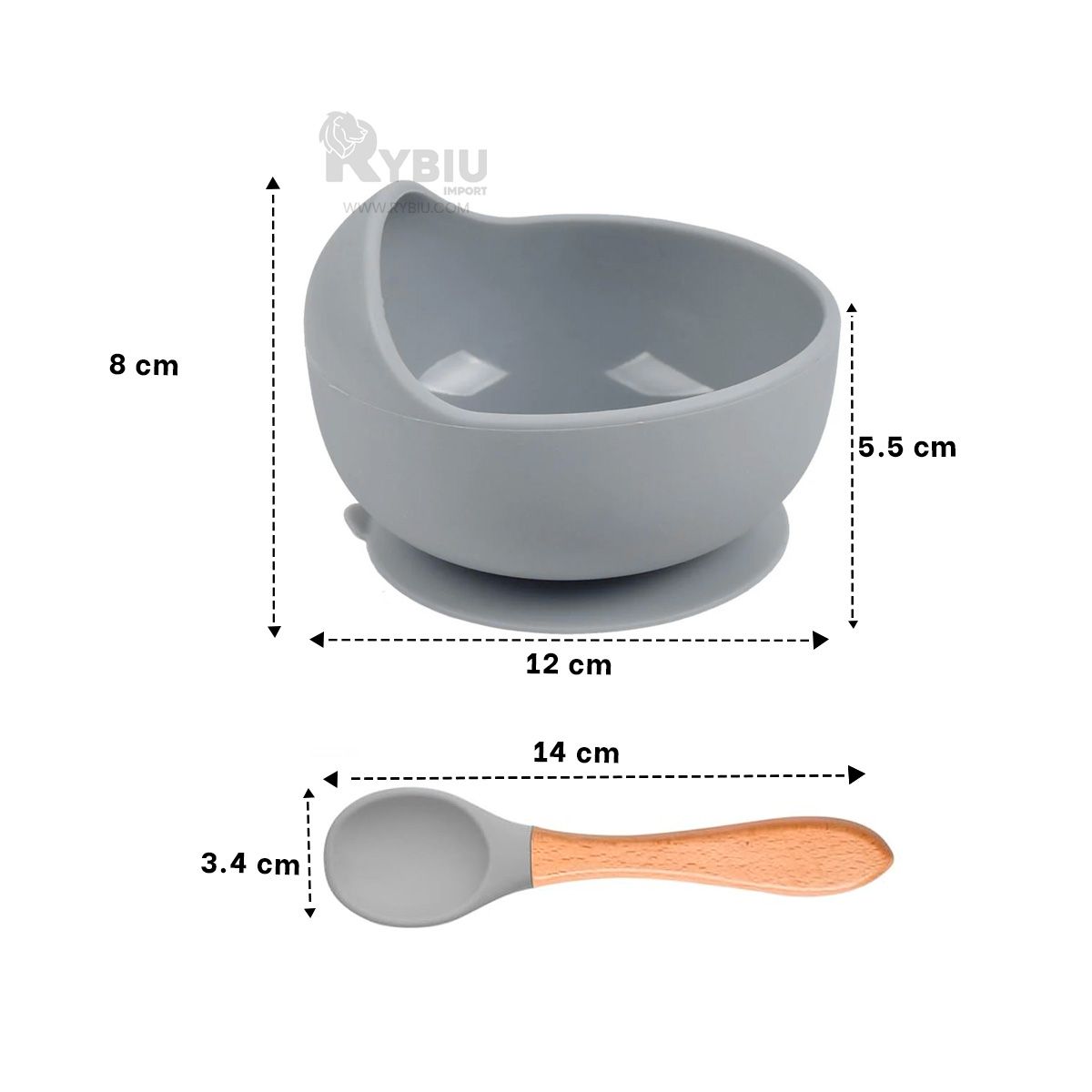 RYBIU IMPORT - Kit de Utensilio para Bebe Plomo Y+Regalo Ligas para Peinar