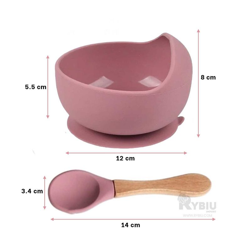 GENERICO - Kit de Utensilio Bebe Rosa Oscuro Y+Regalo Ligas para Peinar