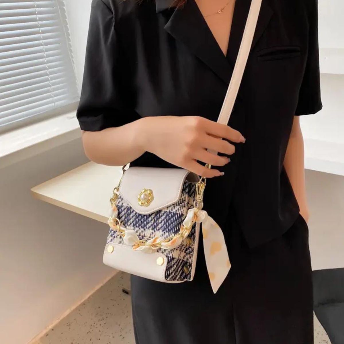 GENERICO - Mini Cartera Bolso Elegante Con Cadena