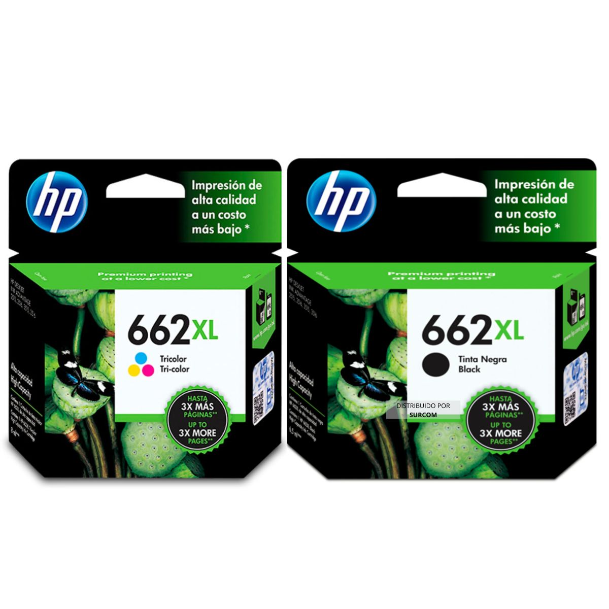 HP - Kit de Tintas HP 662XL Original - Negro y Tricolor