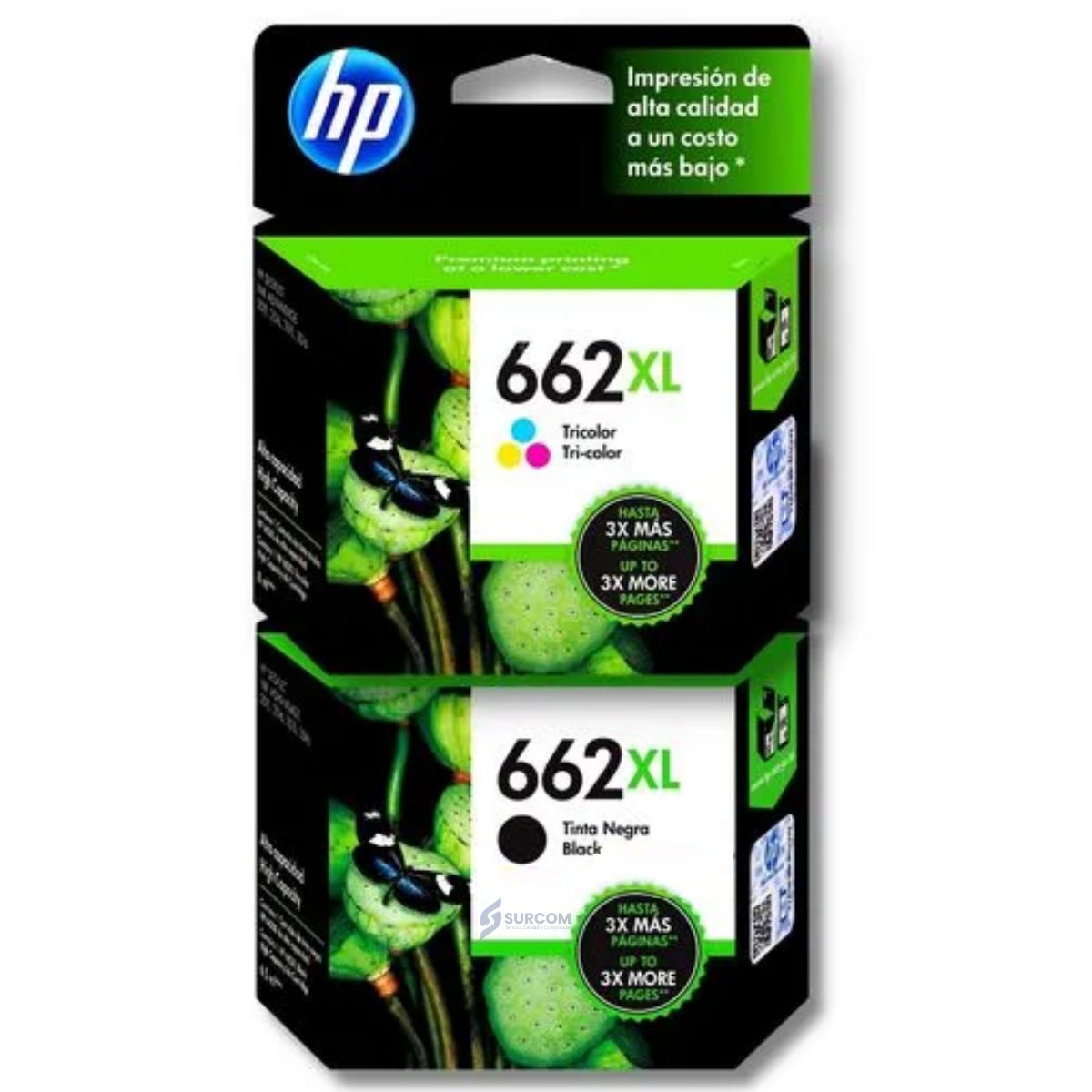 HP - Kit de Tintas HP 662XL Original - Negro y Tricolor