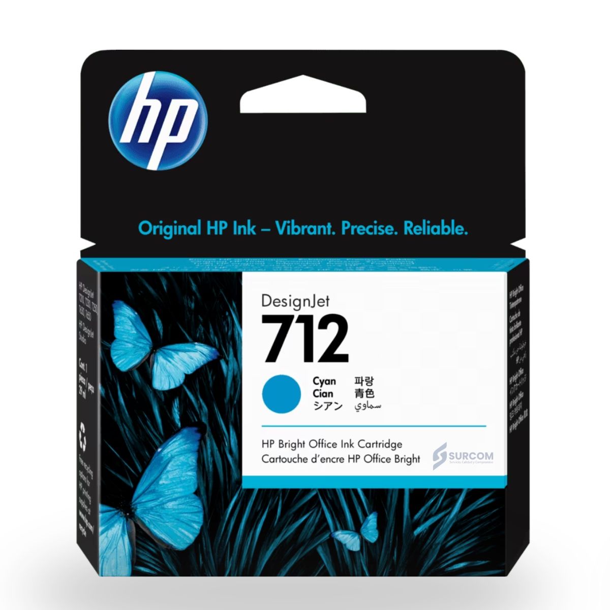 HP - Cartucho de Tinta HP 712 Cyan (1VV58A) Original