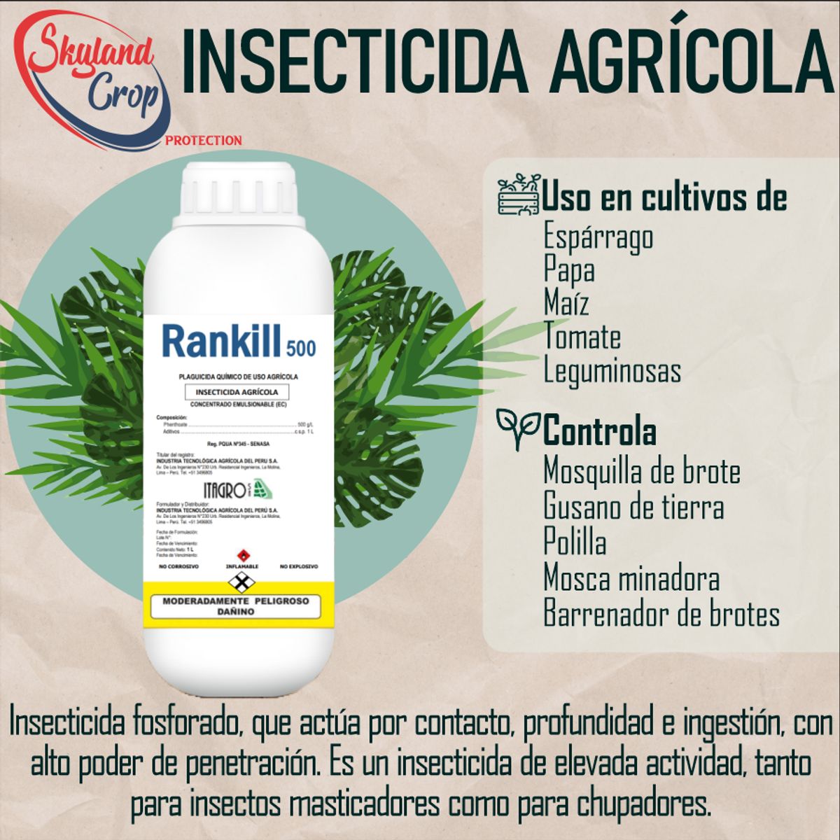 GENERICO - RANKILL 500 1L INSECTICIDA  AGRÍCOLA
