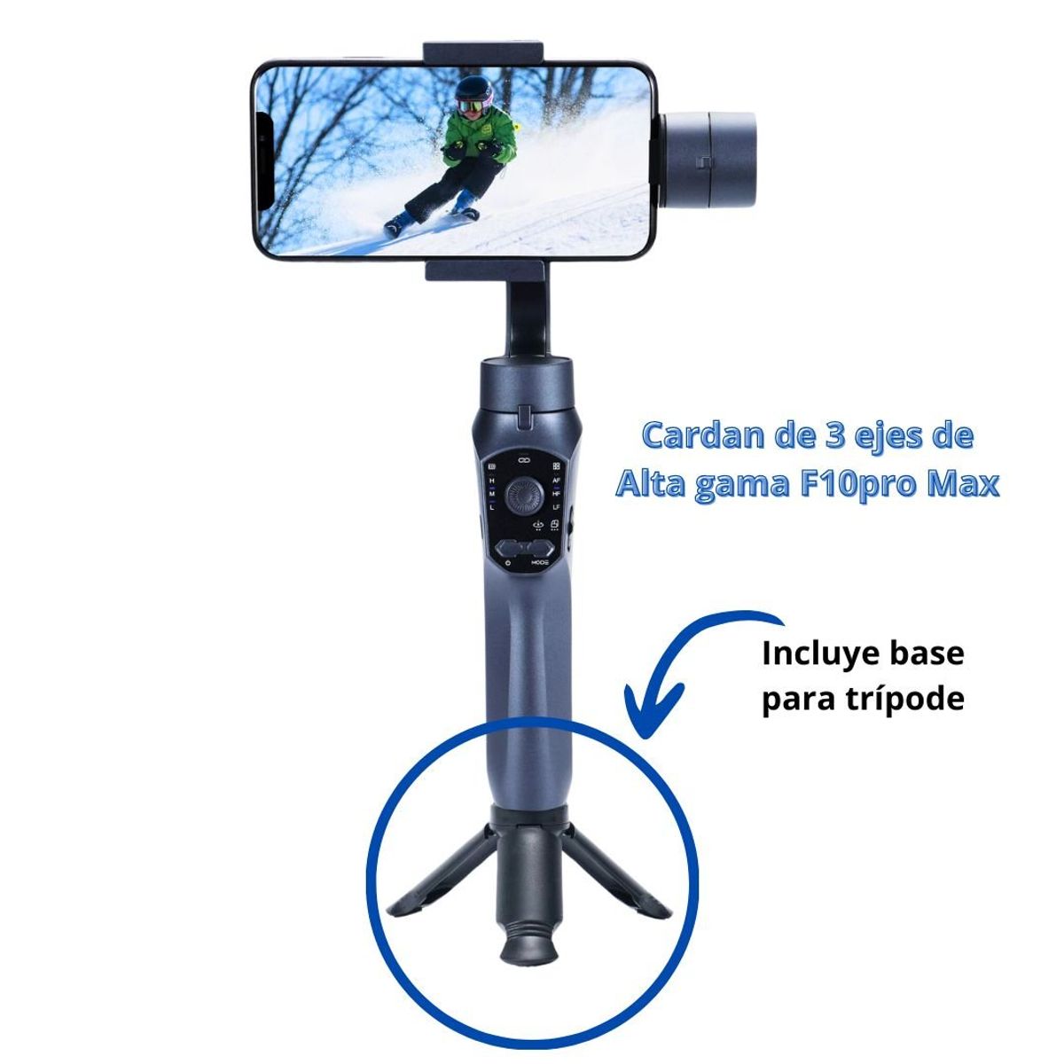 SEISA - F10 Pro 3 Ejes Gimbal Estabilizador Profesional para Celular y Cámaras