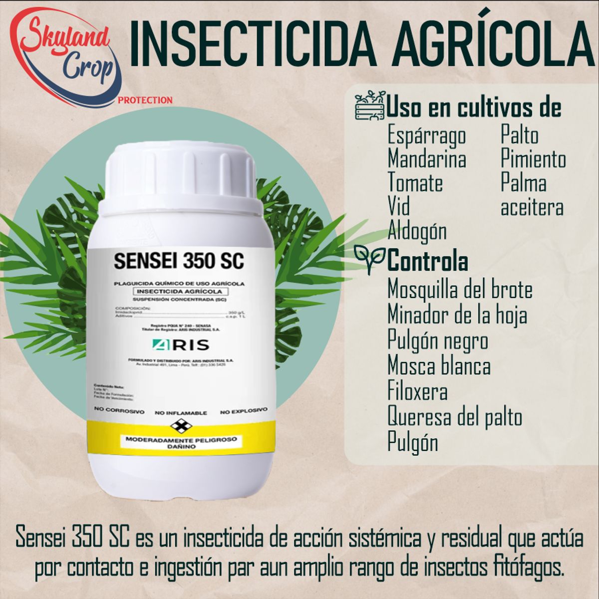 GENERICO - SENSEI 350SC 250mL INSECTICIDA AGRÍCOLA
