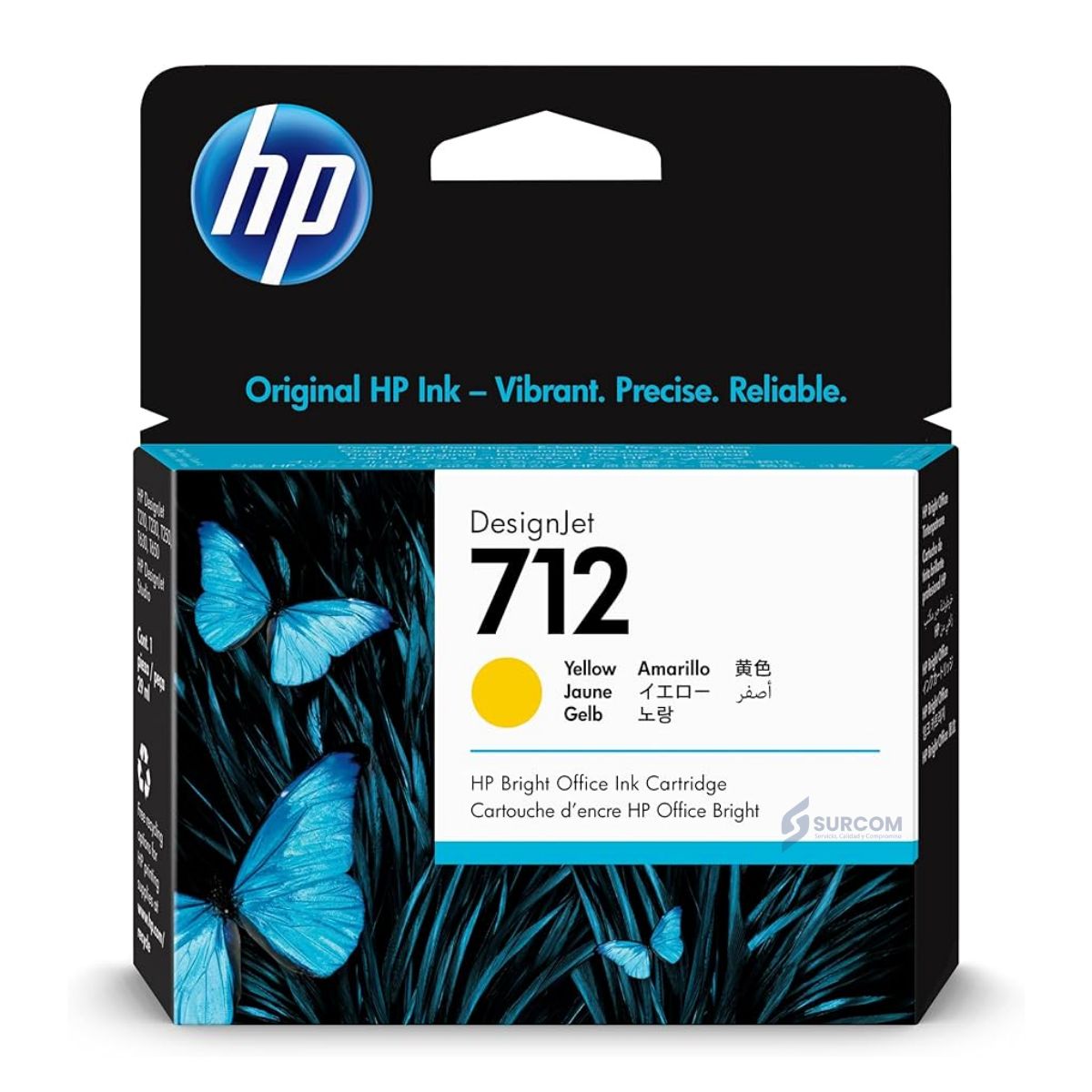 HP - Cartucho de Tinta HP 712 AMARILLO Original