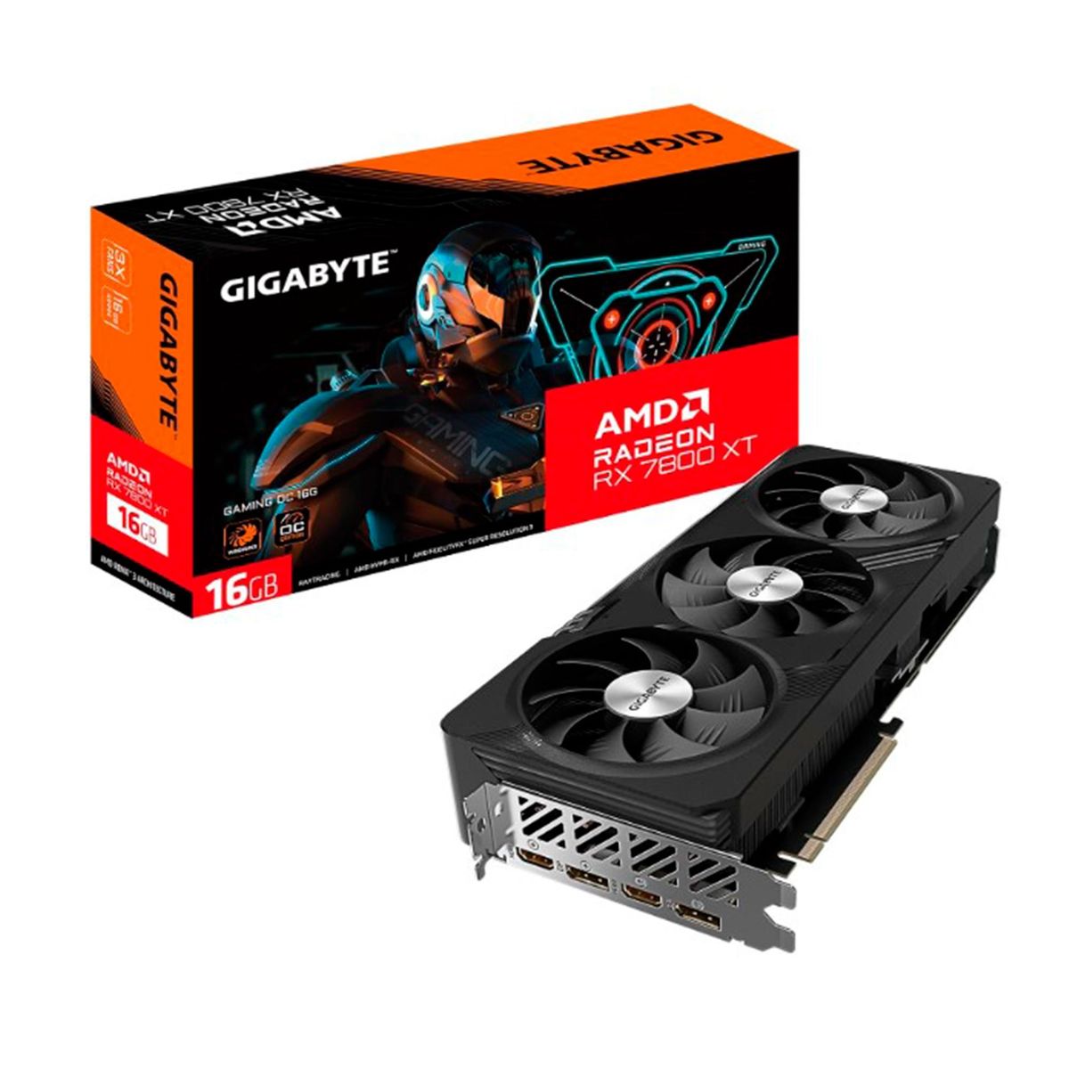 GIGABYTE - TARJETA DE VIDEO GIGABYTE RX 7800 XT GAMING PN GV-R78XTGAMING-OC-16GD