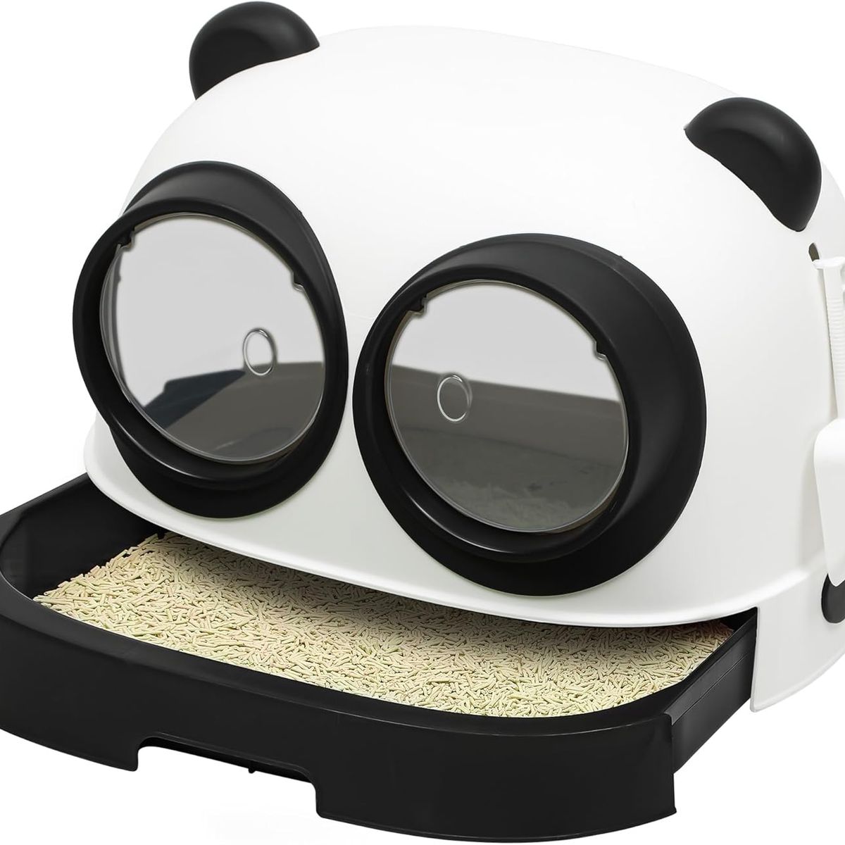 GENERICO - Arenero cerrado para gato diseño panda doble ingreso