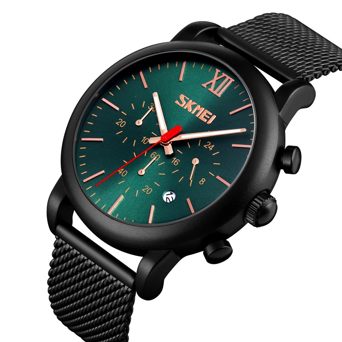 SKMEI - Reloj Skmei 9203 Negro fondo verde Cronómetro