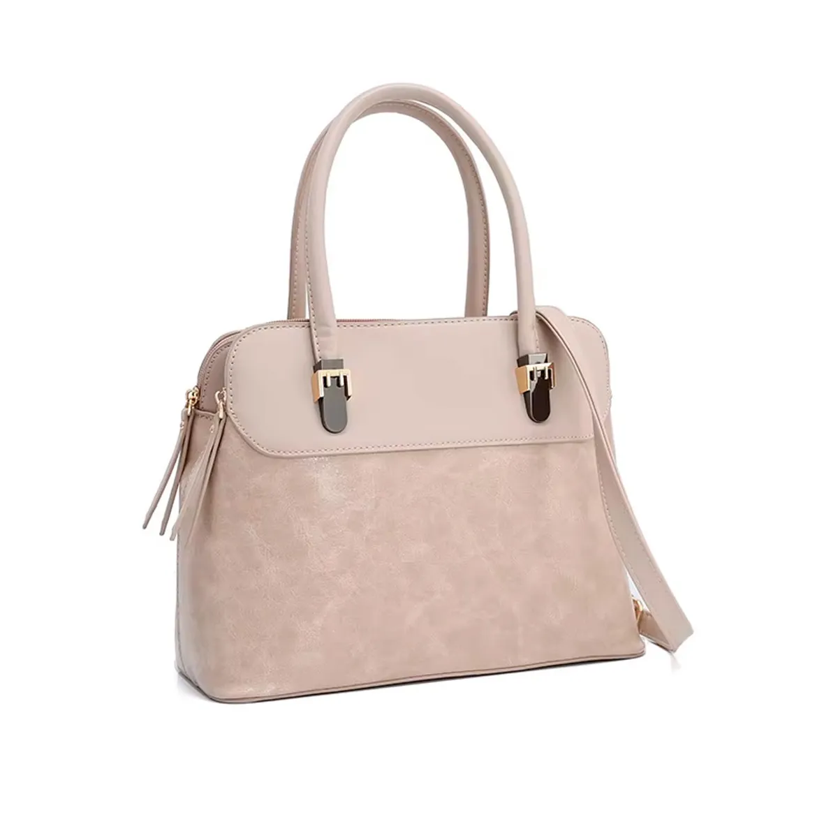OEM - Cartera de Cuero PU Elegante Moon Beige