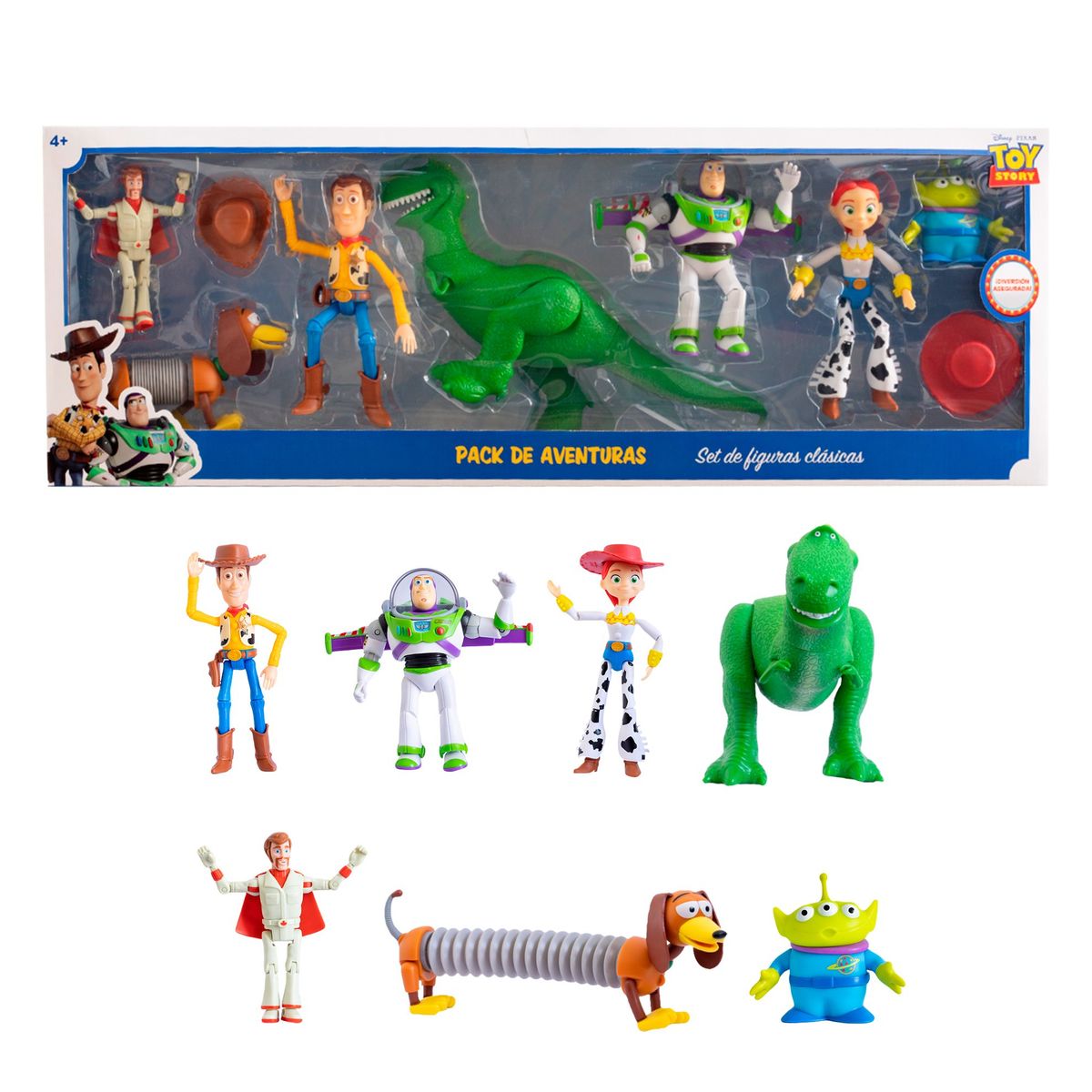 TOY STORY - SET DE FIGURAS X7 PCS ARTICULABLES DE TOY STORY  CON REX