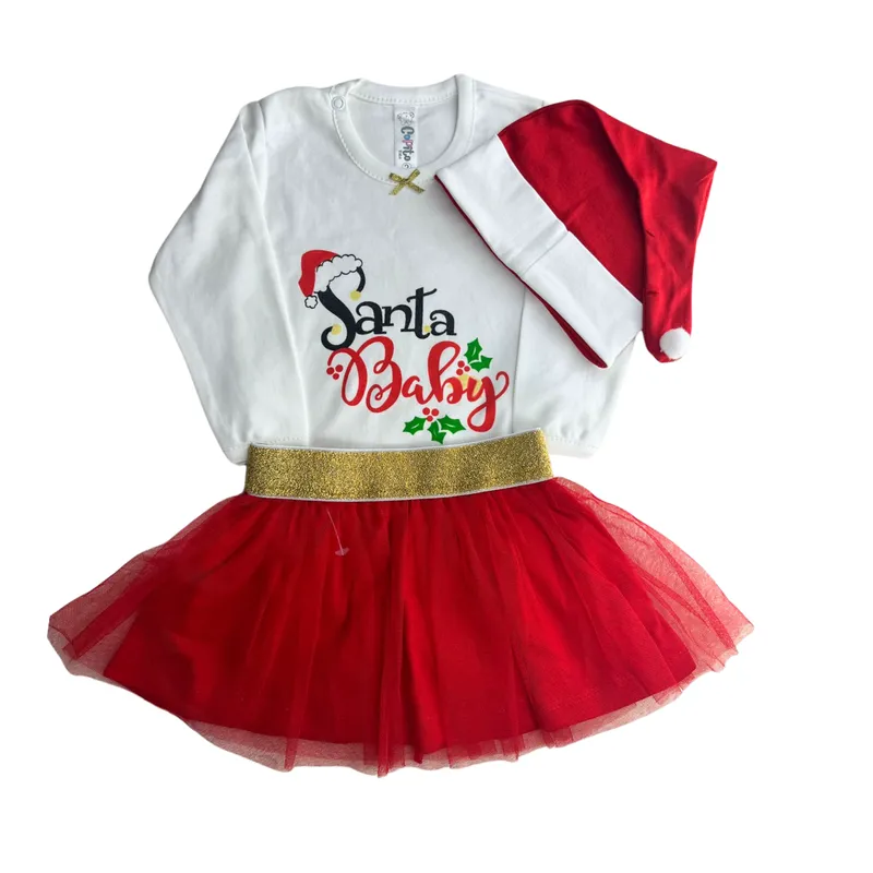 GENERICO - Conjunto Vestido de Navidad Bebé