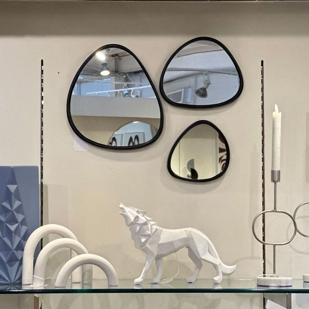 MAP DESIGN HOME - Portavela Pedestal Marmol 14x32 cm