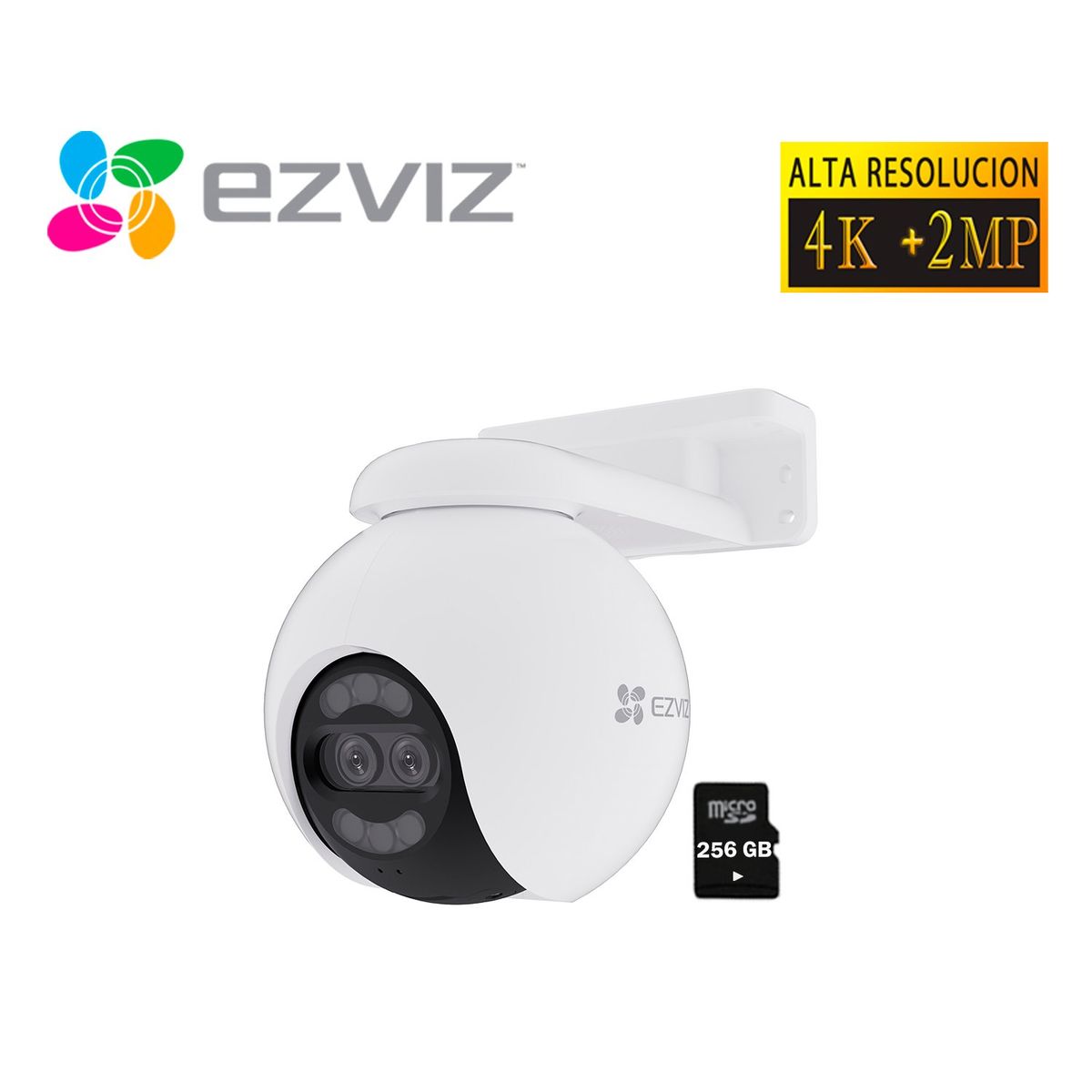 EZVIZ - Ezviz Cámara Seguridad H80X Dual 4K + 2MP Lente Inteligente Sd 256GB